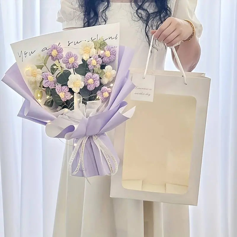 Handcrafted Bouquet of Crocheted Flowers