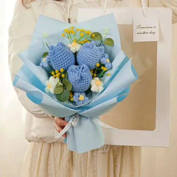 Handcrafted Bouquet of Crocheted Flowers