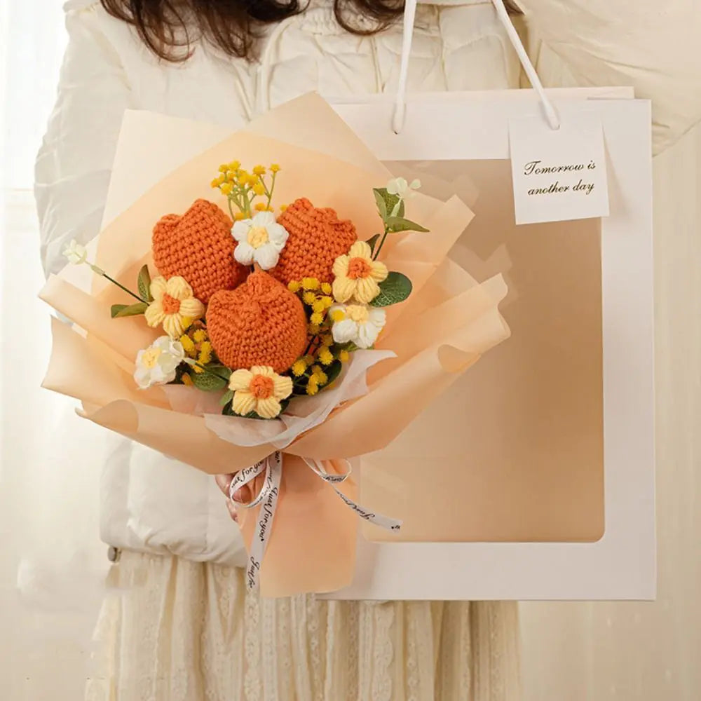 Handcrafted Bouquet of Crocheted Flowers