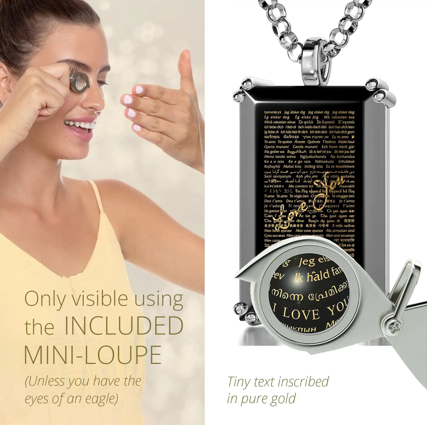 120 Languages "I Love You" Necklace